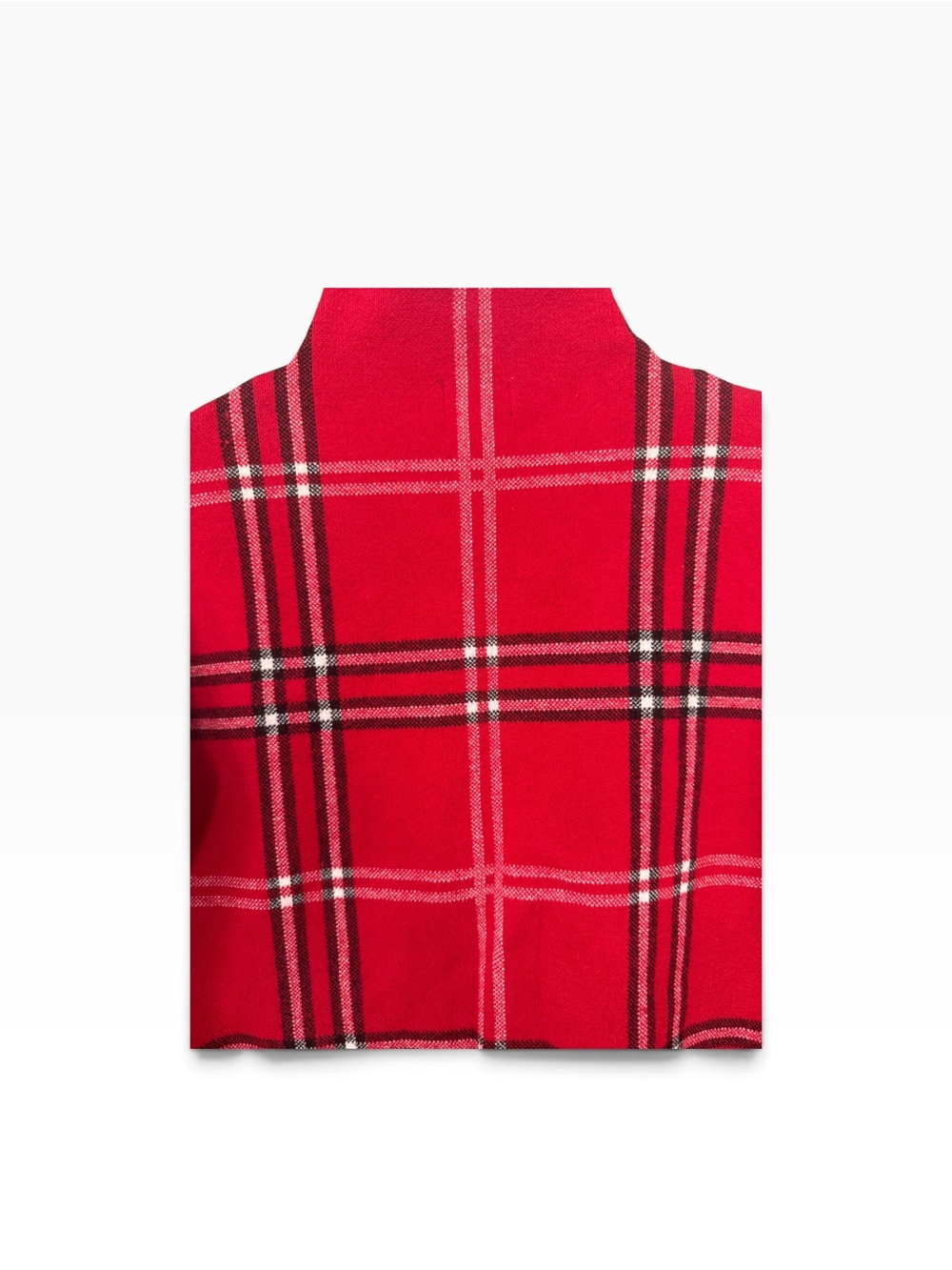 Nicole Miller Red Plaid Mock-Neck Sweater Women’s Small - Picture 4 of 6